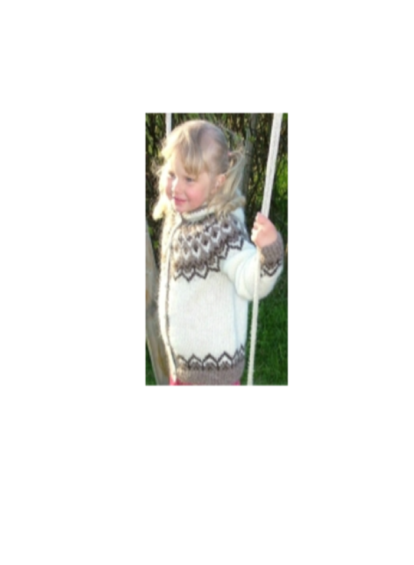 Barnapeysa með hettu - Lopidesign